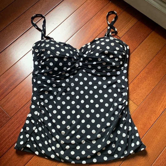 Apt. 9 Polka Dot Swim Top - Picture 1 of 6